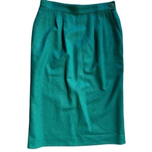 Pendleton Vintage Wool Skirt Teal